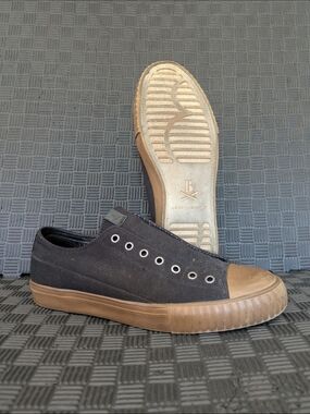 John Varvatos BootLeg Low Laceless Slip-On Canvas Sneakers Shoes Mens Size 9.5M